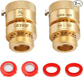 2 Pack 1-1/16" Fine Thread (Female) Lead-Free Self-Draining Vacuum Breaker, PK 1390 Replacement Hose Bib Backflow Preventer with washers and Sealing Tape for Garden & indoor Spigot