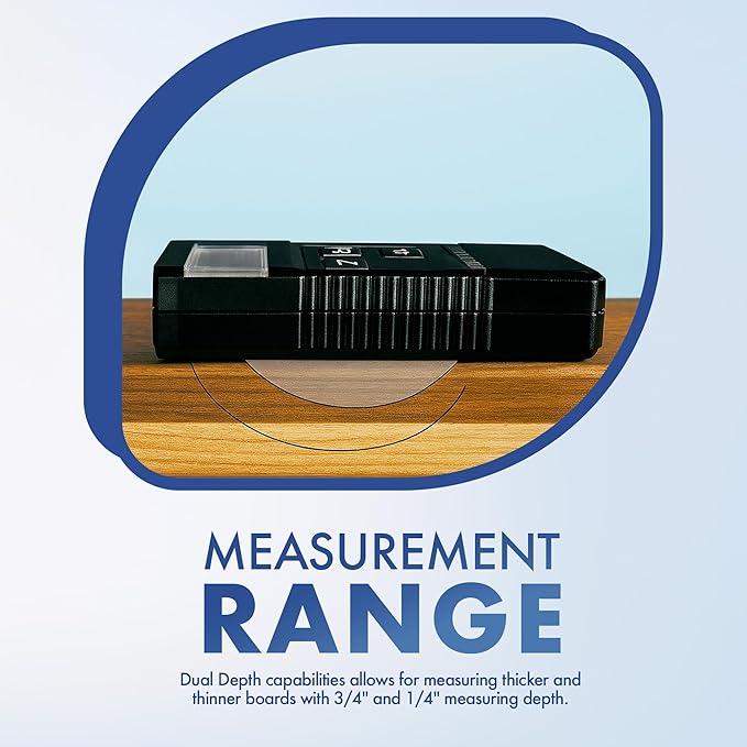 Ligno Scanner SDM Pinless Moisture Meter - Wood Moisture Meter for Hard & Soft Woods, Bamboos, Drywall & Concrete - Dual-Depth Humidity Tester & Detector for Flooring Inspectors & Flooring Installers