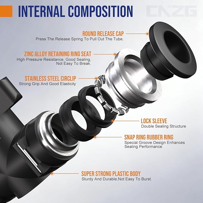 5/32(4mm) Push To Connect Valves,5/32(4mm) Air Valve Pneumatic Quick Push To Connects Fittings,Throttle Flow Speed Control