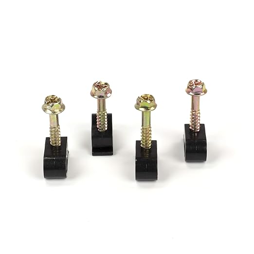 THE CIMPLE CO Ribbed Plastic Conical Anchors and Black Cable Screw Clips - for Concrete, Stucco, Brick, Drywall, and Similar - Kit of 50 Screw Clips, and 50 Anchors