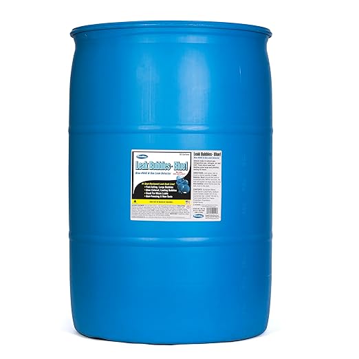ComStar Leak Bubbles Blue, Fast-Acting HVAC & Gas Leak Detector, Produces Large Visible Bubbles, Detects Micro Leaks, Works in High & Low Temperatures, Non-Toxic & Non-Corrosive, 55 Gallon (90-210)