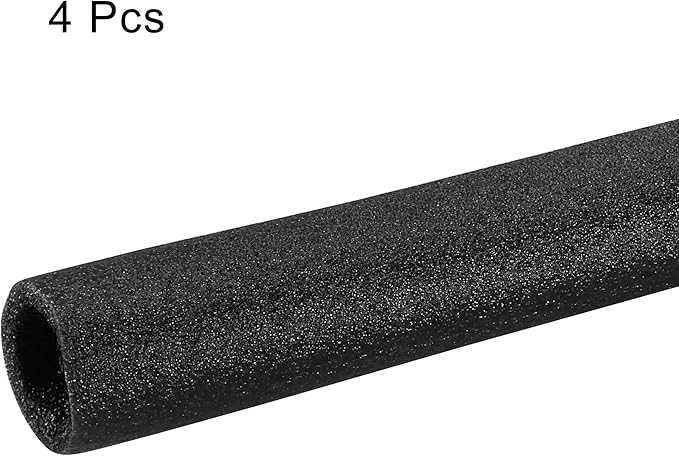 MECCANIXITY Foam Tube Sponge Protective Sleeve Black Seal Sleeve Polyethylene Pipe 30x40mm(1.2x1.57 Inch) for Pipe Insulation, Pack of 4