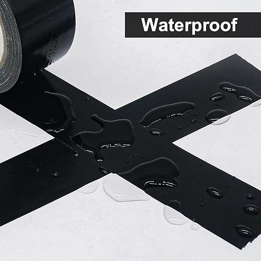 Heavy Duty Duct Tape, Black Tape 2 Inches x 30 Yards 3-Pack, 8.27 mil, Strong, Flexible, No Residue, All-Weather and Tear by Hand - for Repairs, Industrial, Professional Use