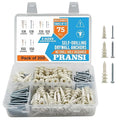 Drywall Anchors and Screws Kit – 200pcs- 3 Sizes Self Drilling Anchors – No Pre-Drill Required – Heavy Duty Wall Anchors for Drywall – Holds Up to 75lbs, 13x32mm,15x33mm,13x42mm