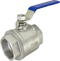 2" NPT Full Port Heavy Duty Ball Valve Stainless Steel 304 For Water,Oil and Gas with Blue Handles（1000WOG）