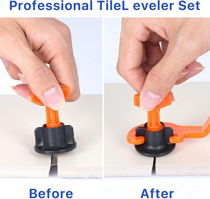 Reusable 1/16" Tile Leveling System Kit (800pcs) w/ 4000 1/8" Cross Spacers + 16 Wrenches & 100 Steel Pins - Professional Floor Installation Tools(800, 1/8)