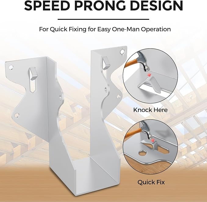 50 Pcs 2x4 Joist Hangers for Wood,20 Gauge Metal Face Mount Joist Hangers, Lu24 Joist Hangers Galvanized, Hurricane Ties for Rafter, Rafter Brackets 2x4 for Deck,Floor,Roof Overhang and Ceiling Joist