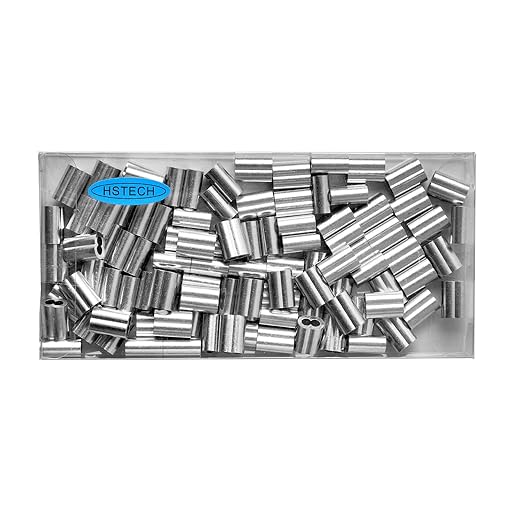 1/8" 100PCS Aluminum Crimping Loop Sleeve for Wire Rope, Cable Ferrule