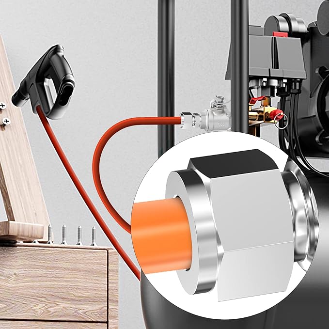 TAISHER 5PCS 304 Stainless Steel Compression Tube Pipe Fitting Connector, 1/4" Tube OD x 1/4" NPT Male Straight Adapter