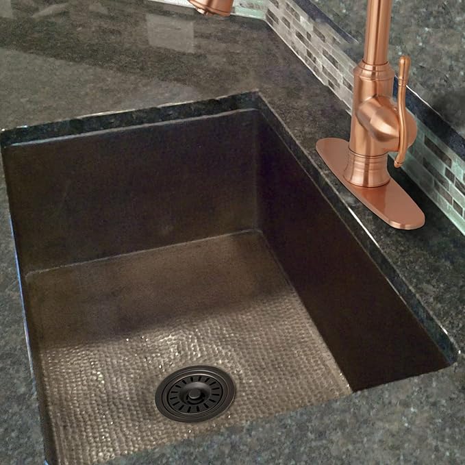 Akicon Kitchen Sink Oil Rubbed Bronze Finish Garbage Disposal Flange Stopper, One Size Disposal Rim, Fit 3-1/2 Inch Standard Sink Drain Hole 2.85" Height