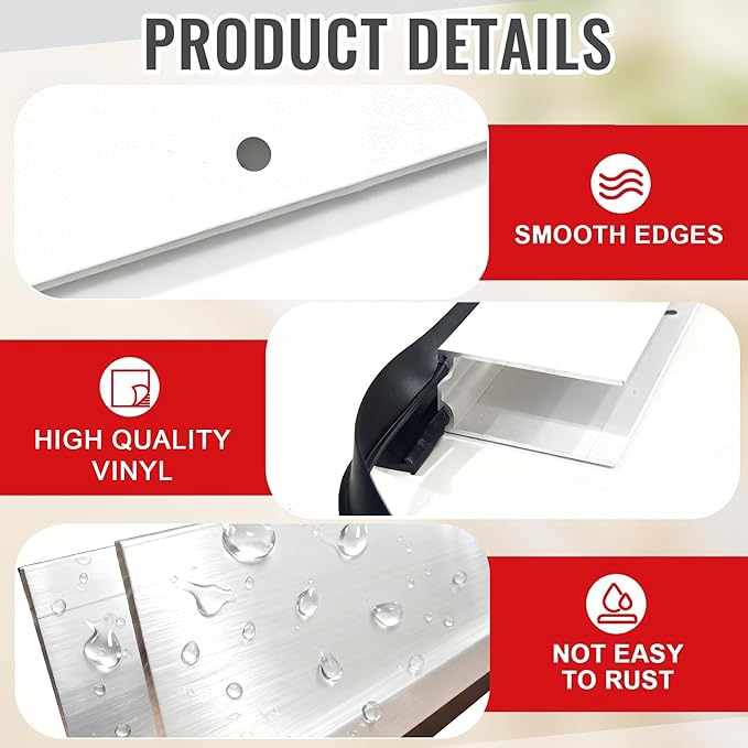 1" x 36" White Aluminum Storm Door Sweep Replacement Weatherproof Bottom Seal for Security Doors (1, Black)
