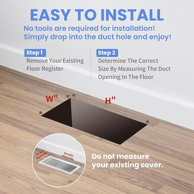 4x12 Inches 4 Pack Heavy Duty Walkable Floor Register Easy Adjust Air Supply Lever Floor Vents - Brooklyn Design - Vent Cover for Home Floor - Satin Nickel