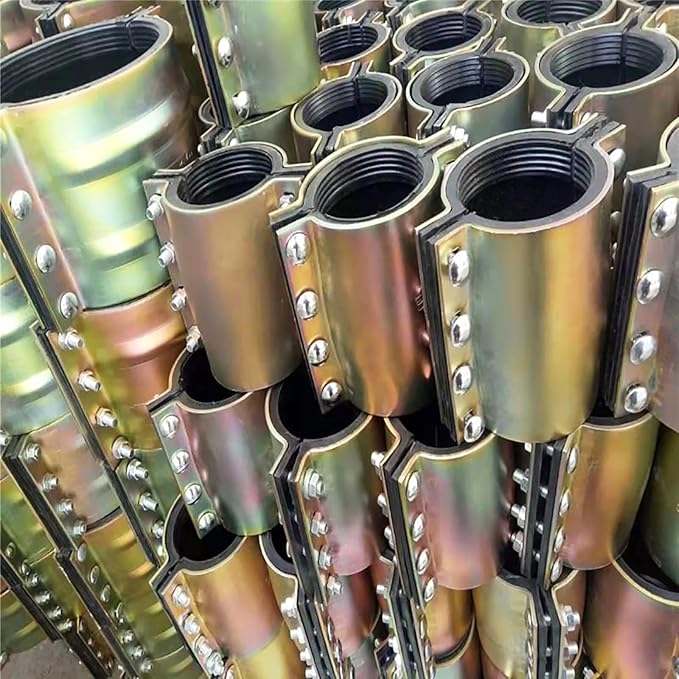 Water Pipe Repair Clamp,OD of The Applied Pipe is about 2.37 inch,Leak Sealer for Pipes and Plumbing,Length 4.72 inch,Suitable for PE/PPR/Steel/Iron Pipe,Bronze