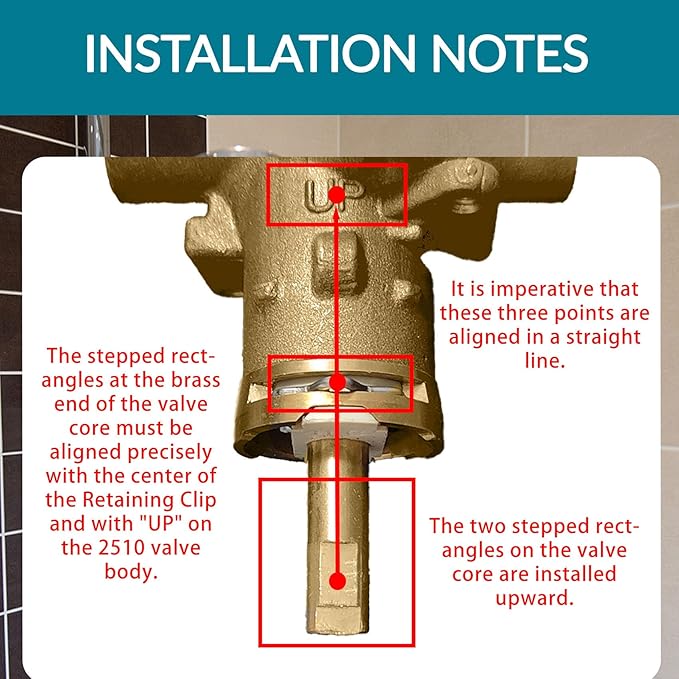 2570 Shower Valve, Pressure Balancing Cycling 4 Port Tub and Brass Shower Valves with Stops Replacement for Moen 2570-1/2 Inch CC Connections, For moen Trim Kit, Includes 1222 cartridge