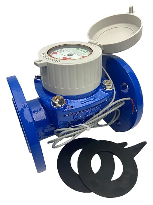 DAE WP-200nf 2" Lead Free Woltmann Helix Water Meter, Pulse Output, Cubic Feet