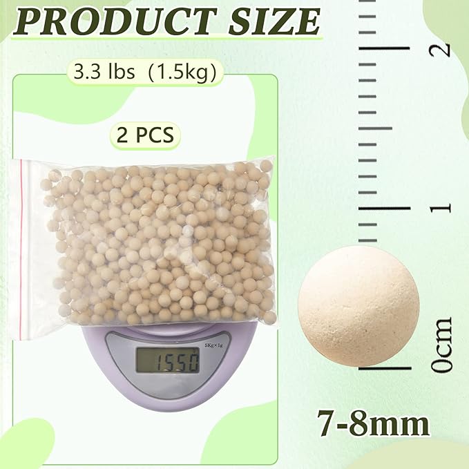 3.3 lbs 7-8mm Refill Condensate Neutralizer, Pickling Waste Liquid Neutralizer, Acidic Water Increases Alkalinity, Condensing Water Heater Neutralizer Filler, Condensate Neutralizes Balls (1 Bag)