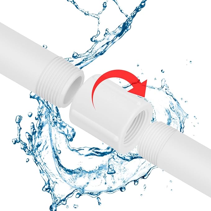 10Pack 3/4" Double Female Thread PVC Pipe Coupling Adapter Pipe Fitting Connector (F x F) SCH40 3/4Inch PVC Female Threaded Pipe Coupling for Sprinkler,Irrigation,Swimming Pools
