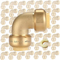 3/4" 90-Degree Pushfit Elbow,50 Pack Push-fit Elbows with 1 Pack Disconnect Clip, Push-to-Connect Plumbing Fittings for PEX, Copper, CPVC