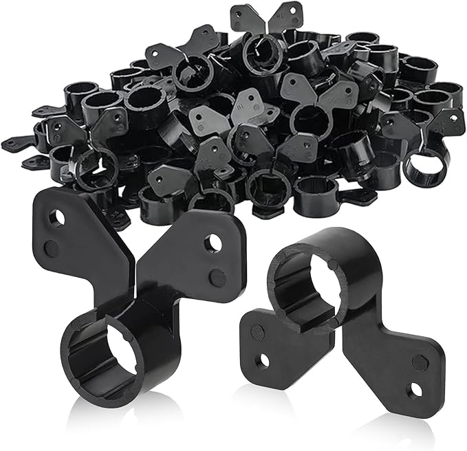 300-Pack HeSun 1/2" PEX Suspension Pipe Clamps, Black Butterfly Style, Fit for PEX, Copper, CPVC Pipe