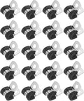 20-Pack Cable Clamps, 15/64 Inch/ 6 mm 304 Stainless Steel Rubber Cushioned Insulated Cable Clamp R Shape Metal Holder for Tube/Wire/Pipe/Loop Installation