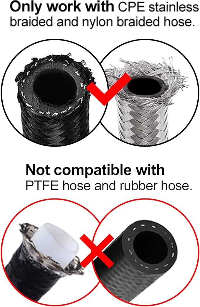 EVIL ENERGY 8AN Hose End Fitting 45 Degree Swivel for CPE Braided Hose Black