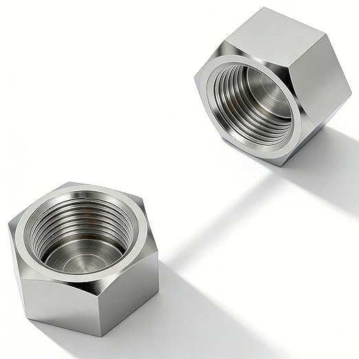 Stainless Steel 304 Hex End Cap 3/4" NPT Female Pipe Fitting 2pcs