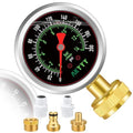Liquid-Filled Water Pressure Gauge 0-200 PSI/Bar with 5-Piece Kit - Industrial Grade, Tool-Free Installation for Water Heaters, Pool Pumps, RV Plumbing & Irrigation Systems