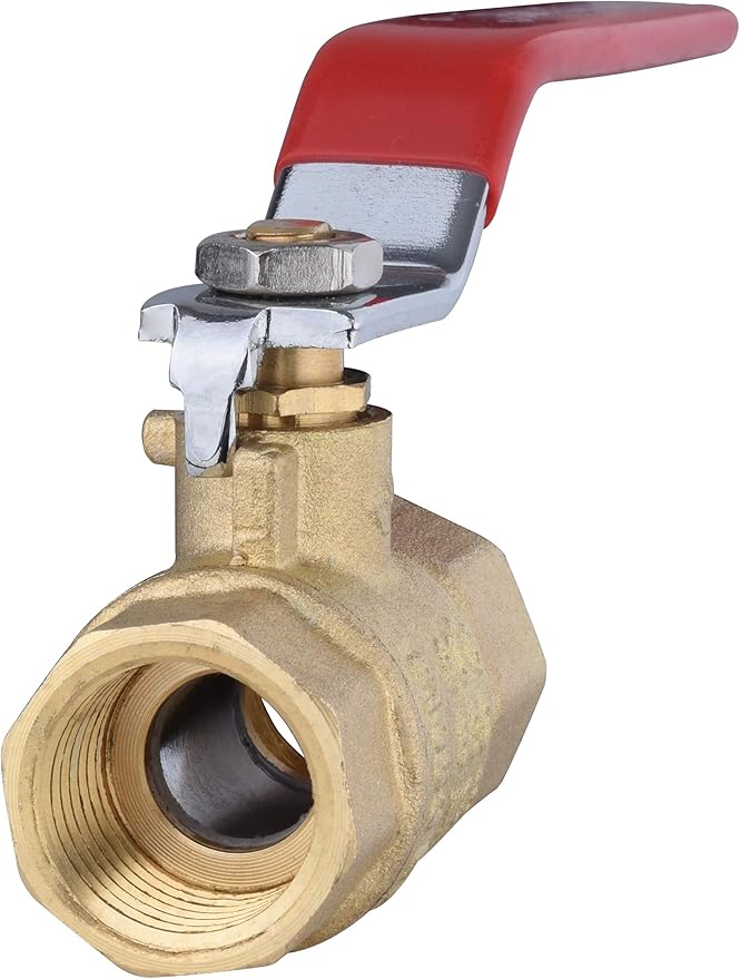 (Pack of 2) EFIELD 1/2 Inch 600 WOG FNPT Heavy Duty Full Port Brass Ball Valve FIP Threaded,(VALVE034-2PCS)