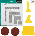 Premium Aluminum Wall Repair Patch Kit, 18 Pieces Self-Adhesive Mesh Repair Patches for Drywall, Multiple Sizes 8/6/4/2 Inch, Meet Your Needs for Repairing Damaged Walls or Ceilings