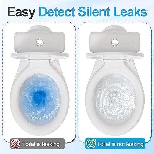 Demissle 100 Pcs Toilet Leak Detection Tablets, Blue Dye Tablets with Storage Bottle, Detect Silent Tank Leaks, Water Tracer Dye for Bathroom Toilets Detection