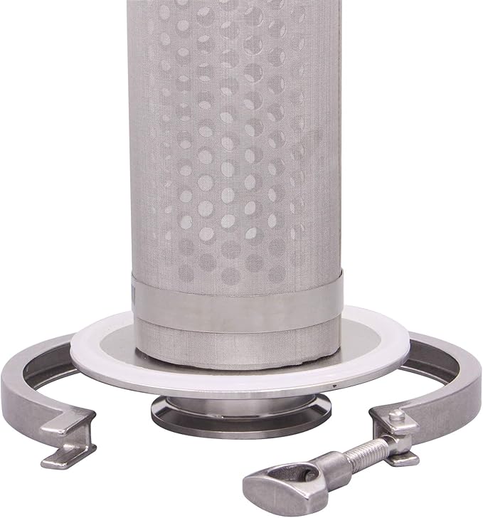 DERNORD 2 Inch Tri-Clamp Filter - SS304 Sanitary Fittings Inline Straight Strainer with 100 Mesh Stainless Steel Screen