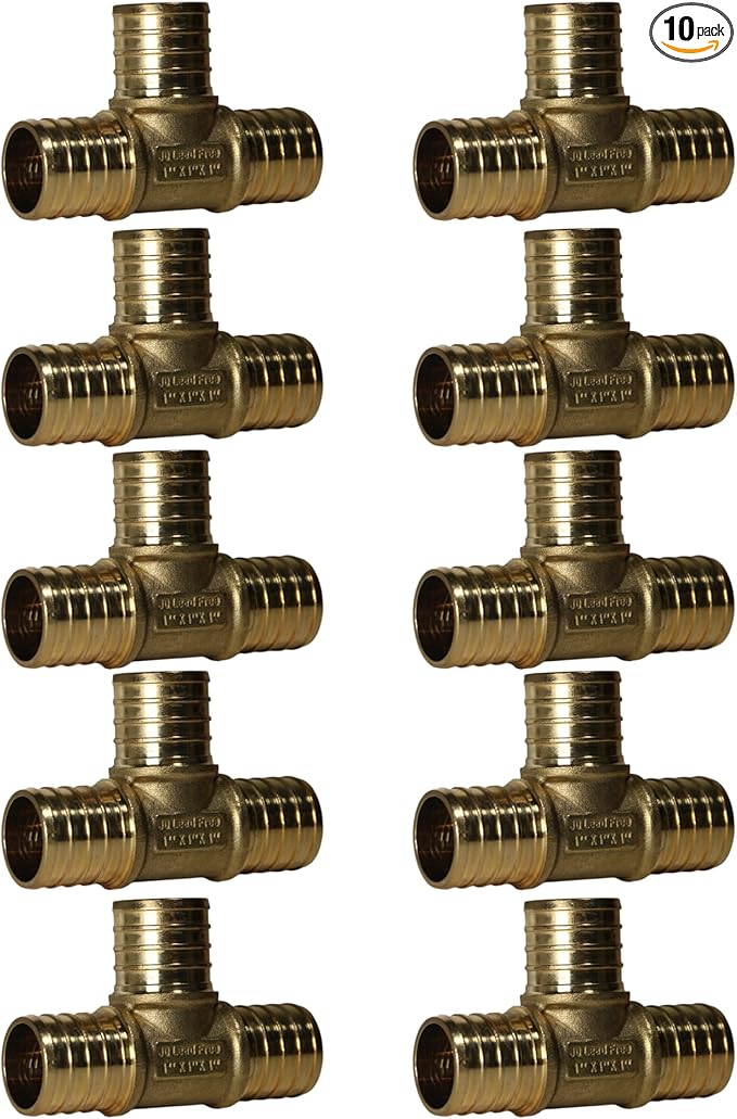 10 Pieces XFITTING 1" X 1" X 1" Pex Tee, Pex B Crimp Version