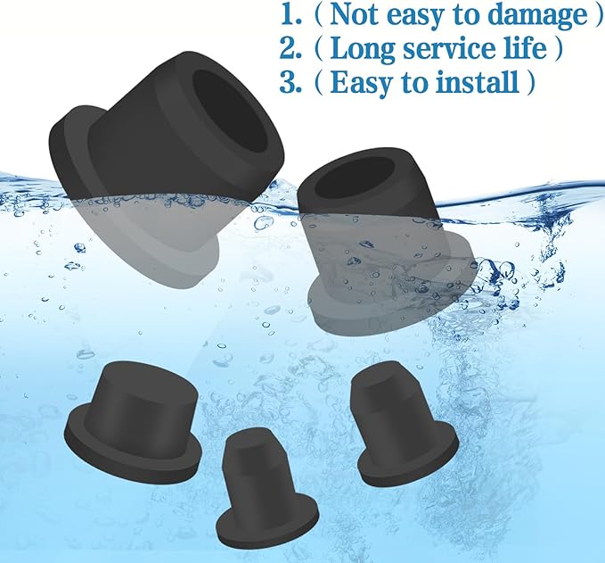 76 Pcs Rubber Stoppers in Five Hole Plug Sizes, Various Sizes of Round Hole Silicone Tool, Rubber Plugs for Round Holes, Silicone Plugs Suitable for Car Wiring Furniture