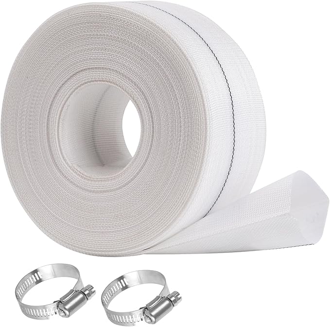 Eastrans 2IN x 100FT Pool Backwash Hose, Heavy Duty Flat Discharge Hose, Weather and Burst Resistant, Best Pool Hoses for Inground Pools, Pool Filter Hose & Pool Drain Hose,6 Bar
