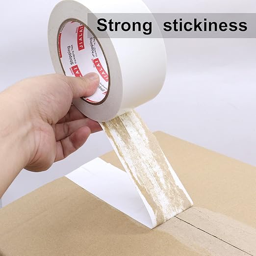 5-Pack White Duct Tape, 2 inches x 30 Yards, 8.27 mil Thickness, Heavy Duty, Strong, Flexible, No Residue, All-Weather and Tear by Hand - for Patch, Protect and Temporary Repairs