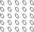 PATIKIL 25 Pack 23-27mm Double Ear Hose Clamp, 304 Stainless Steel O Clip Crimp Rings for Fuel Petrol Pipe Tube Fitting Connections, Silver Tone