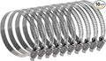 4 inch stainless steel hose clamp, adjustable metal worm gear assortment kit for water pipe (10 pcs)