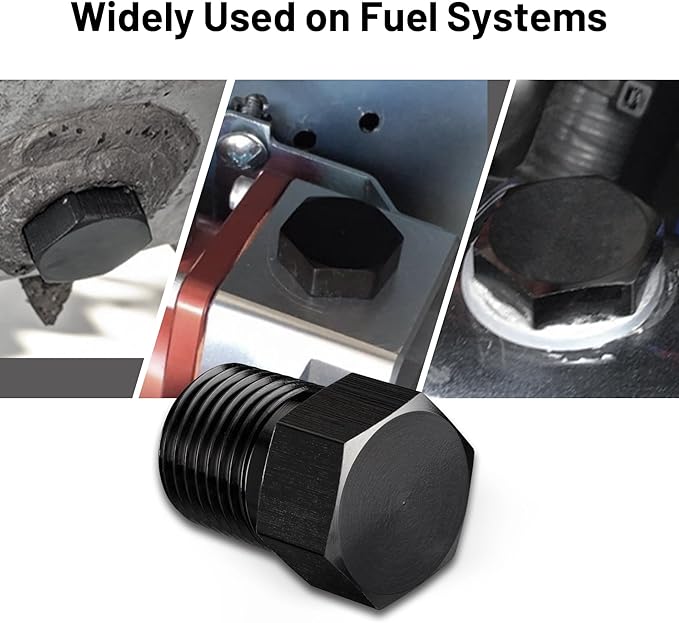 EVIL ENERGY 1/8" NPT Plug Male Hex Head Fitting Adapter Aluminum Black