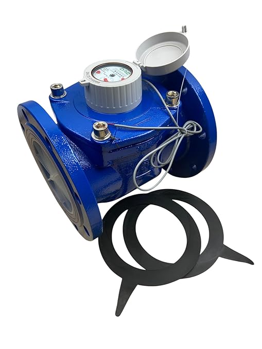 DAE WP-600nf 6" Lead Free Woltmann Helix Water Meter, Pulse Output, Cubic Feet