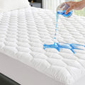 GRT California King Mattress Protector Waterproof, 100% Waterproof Quilted Fitted Mattress Pad, Noiseless Hollow Cotton Mattress Cover, fits up to 21" Deep, Dust Proof White