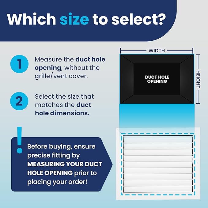 10x14 Inch (Duct Opening) Aluminum 1-Way Air Flow Vent – HVAC Vent Cover for Wall or Ceiling – Quiet HVAC Wall Register with Multi-Shutter Damper – Adjustable Curved Blade - Plastic Seal for Tight Fit