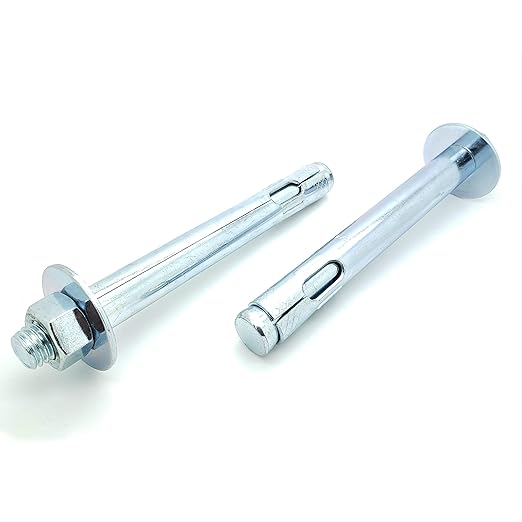 Four (4) 3/4" x 6-1/4" Zinc Plated Hex Nut Sleeve Anchor Bolts (BCP998)