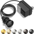 Garbage Disposal Air Switch Kit - Professional, UL Listed Wireless Sink Top Garbage Disposal Button, Stainless Steel/Black On/Off, Compatible with all garbage disposals