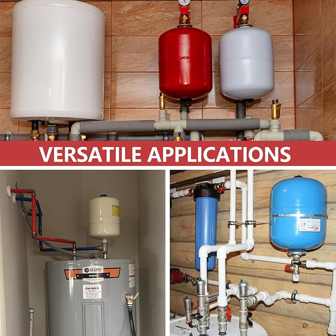 EFIELD Water Heater Expansion Tank, 2.1 Gallon, 3/4 in MNPT Connection, Thermal Pressure Protection, Safe for Potable Water,(TANK001)