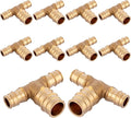 (10-Pack) Seelink 1/2" x 1/2" x 3/4" PEX-A Tee Expansion Fittings, for PEX Tubing Pipe Hose Fittings, ASTM F1960(PEX1960048-10Pack)