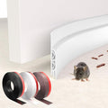 78"" Door Draft Stopper for Bottom of Door, Adhesive Weather Stripping Door Seal for Cold Air Insulation, Under Door Sweep for Exterior & Interior Doors Blocker Noise Dust, White