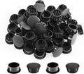 50 Pcs OD 0.85"(21.6mm) Black Hole Knockout Locking Plugs,Plastic Nylon Round Drilling Hole Plugs,Flush Type Panel Round Snap in Fastener,Tube Fastener Cover for Furniture Insert End Caps