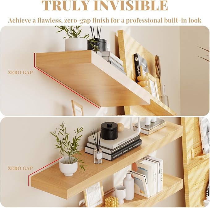 Floating Shelf Bracket Heavy Duty Shelving Brackets,Decorative Floating Shelf Hardware Black,Hidden Metal Shelf Support Bracket(53X8X1.2-Metal Jig)