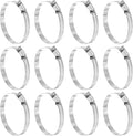 HARFINGTON 12 Pcs Hose Clamp 2-13/16"-3-3/4" (72-95mm) 304 Stainless Steel Adjustable Worm Gear Hose Clamp Assortment Kit for Fuel Line Pipe Plumbing Automotive Tube Mechanical