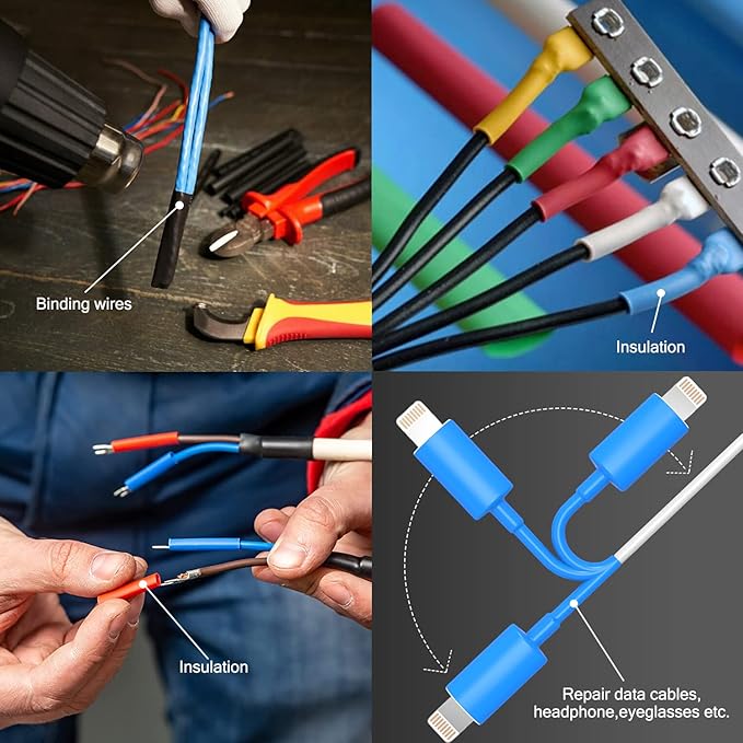 Chanzon 3:1 Ratio 5/16" (7.9mm) Heat Shrink Tubing - Marine Grade Waterproof Adhesive Lined - 8Ft Roll (2.5M Total Length) Black Polyolefin Sleeving Wrap Shrinking 3 to 1 Ratio 1pcs
